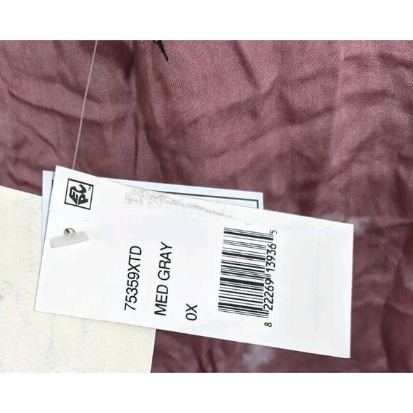 RAVIYA Swim Cover Up Tie Dye Empire Drawstring Waist Tunic Deep V-Neck  0X - Picture 15 of 16